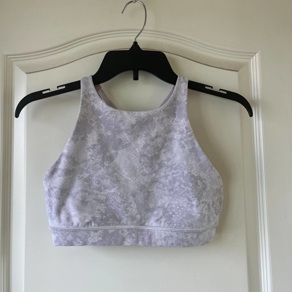 Lululemon Energy High Neck Bra Grey Oasis 6 - Picture 1 of 7